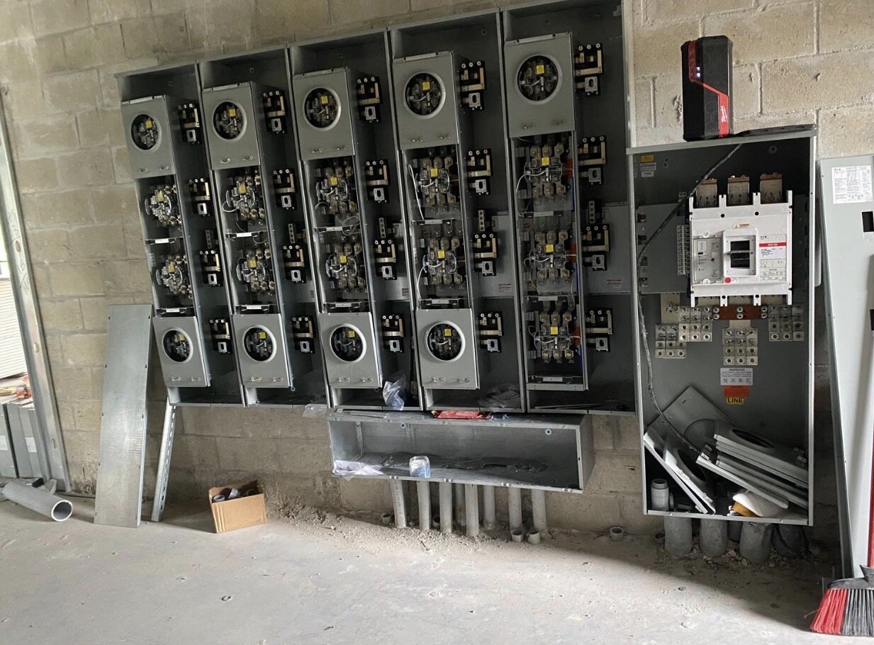 Commercial electrical panel installation