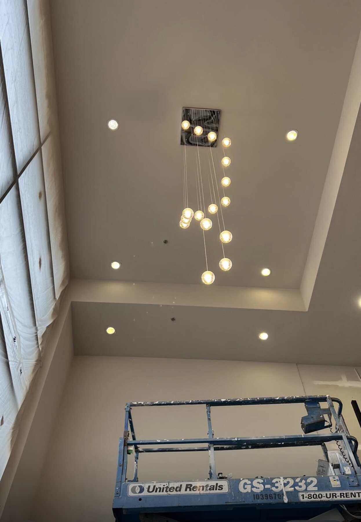 Commercial lighting installation