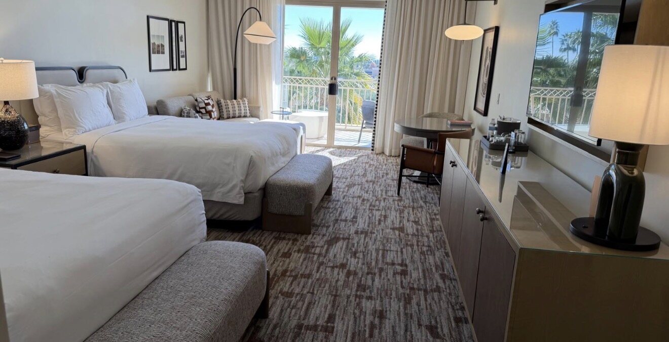 Renovated hotel guest room