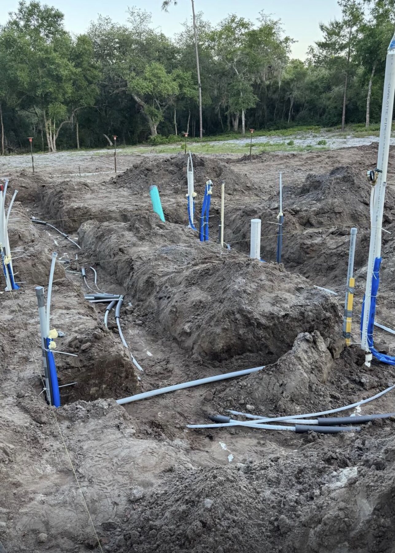 Underground utilities during new construction