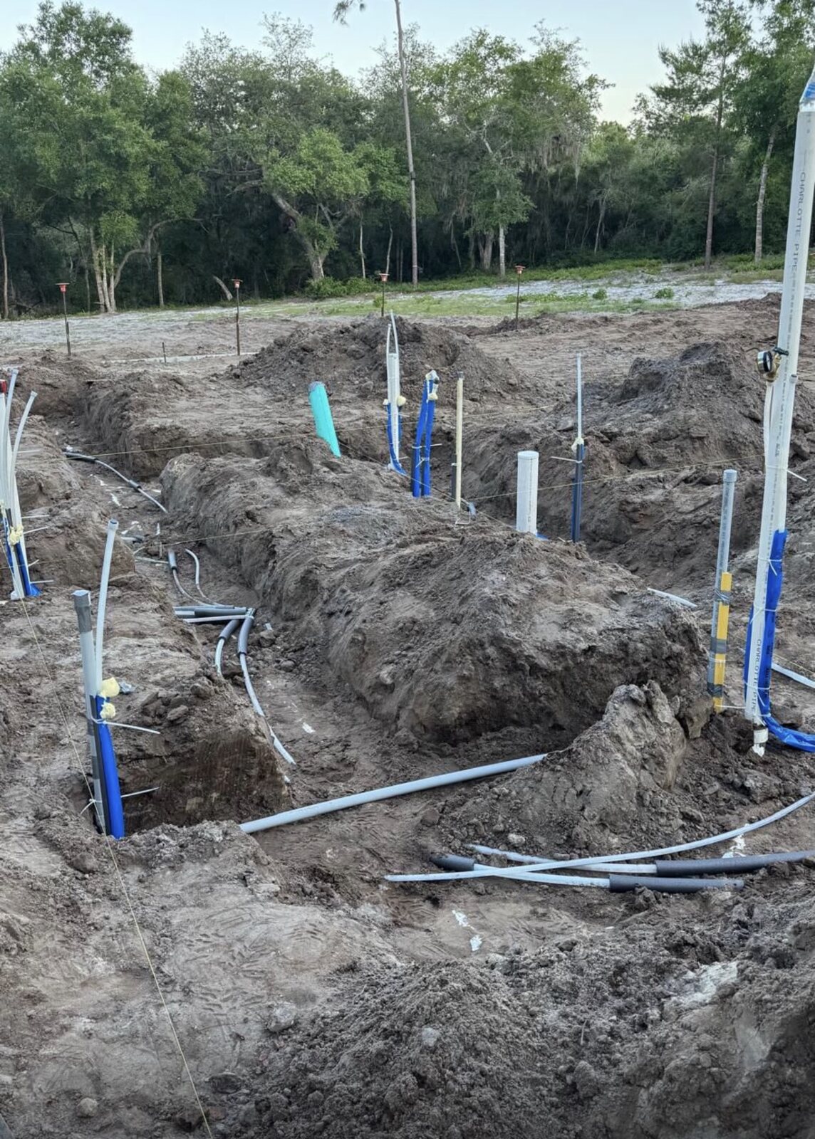 Underground utilities for new construction